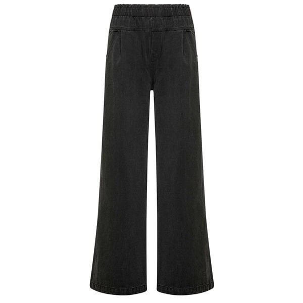 Spodnie Deha Lyocell Denim Palazzo Damskie. Czarne spodnie materiałowe damskie Deha, bez wzorów, z bawełny. Za 417.99 zł.