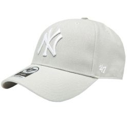 Czapka z daszkiem dla dorosłych New York Yankees MVP Cap. Szare czapki męskie 47 Brand, bez wzorów, z wełny. Za 99.99 zł.