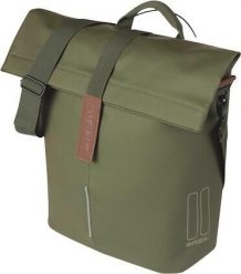 Tylna torba rowerowa Basil Mik. Zielone torebki klasyczne damskie BASIL, bez wzorów, z materiału, duże, bez dodatków. Za 281.95 zł.