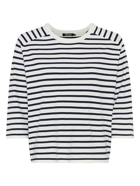 Olsen Sweter w kolorze granatowo-białym rozmiar: 42. Białe swetry klasyczne damskie Olsen, bez kołnierzyka. Za 139.95 zł.