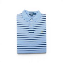 Second life - Polo Ralph Lauren koszulka męska z krótkim rękawem - Stan dobry. Niebieskie koszulki polo męskie Ralph Lauren, l, bez wzorów, bez ramiączek. Za 106.46 zł.