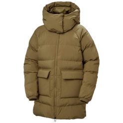 Parka damska z kapturem Helly Hansen Ellie. Brązowe parki damskie Helly Hansen, na zimę, bez wzorów, z puchu. Za 1,166.50 zł.