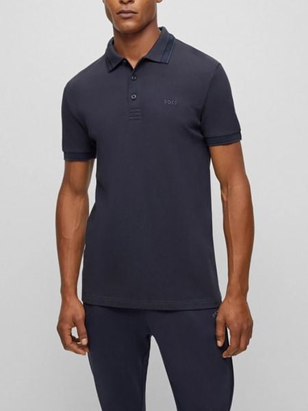 Hugo Boss Underwear Koszulka polo w kolorze granatowym rozmiar: S. Niebieskie koszulki polo męskie Hugo Boss Underwear, s, bez wzorów, z bawełny, bez ramiączek. Za 259.45 zł.