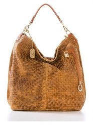 Anna Morellini Skórzany shopper bag "Caroline" w kolorze jasnobrązowym - 42 x 38 x 17 cm rozmiar: onesize. Brązowe shopper bag damskie Anna Morellini, bez wzorów, z materiału, na ramię, bez dodatków. Za 255.06 zł.