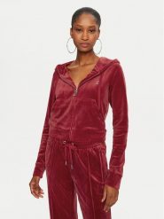 Juicy Couture Bluza Madison JCWA122001 Czerwony Slim Fit. Czerwone bluzy bez kaptura damskie Juicy Couture, m, z syntetyku. Za 429.99 zł.