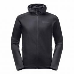 Bluza polarowa męska Jack Wolfskin Baiselberg. Czarne bluzy bez kaptura męskie Jack Wolfskin, m, z polaru. Za 339.99 zł.