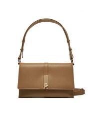 Tommy Hilfiger Torebka AW0AW16893 Beżowy. Brązowe torebki klasyczne damskie Tommy Hilfiger, bez wzorów, ze skóry, bez dodatków. Za 329.99 zł.