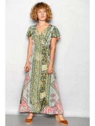 H.H.G. Sukienka ze wzorem rozmiar: L. Sukienki damskie H.H.G., l, bez wzorów, bez kołnierzyka, bez ramiączek, maxi. Za 56.66 zł.