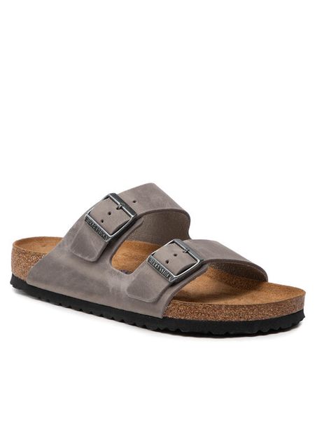 Birkenstock Klapki Arizona Bs 552801 Szary. Szare klapki i japonki męskie Birkenstock, ze skóry. Za 579.99 zł.