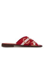 Coccinelle Klapki E4 S07 17 01 01 Czerwony. Czerwone klapki damskie Coccinelle, bez wzorów, z materiału, bez obcasa. Za 639.99 zł.
