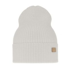 Czapka damska wiosenno - zimowa 100% wełniana merino Sophie - Biała. Białe czapki zimowe damskie Molly, z materiału. Za 69.90 zł.
