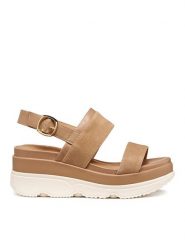 Geox Sandały D Gardenia D65HBA 021BC C5000 Beżowy. Brązowe sandały damskie Geox, bez wzorów, ze skóry, bez obcasa, na płaskiej podeszwie. Za 459.99 zł.