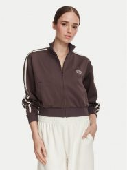 Guess Bluza V6YQ07 K4287 Brązowy Regular Fit. Brązowe bluzy bez kaptura damskie Guess, l, z syntetyku. Za 434.99 zł.