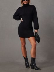 LA Angels Sukienka dzianinowa w kolorze czarnym rozmiar: M. Czarne sukienki damskie LA Angels, na co dzień, m, bez wzorów, z dzianiny, bez kołnierzyka, bez ramiączek, mini, proste. Za 173.99 zł.