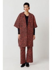 SKFK Płaszcz przejściowy "Baua" w kolorze czerwono-czarnym rozmiar: S. Czarne płaszcze damskie SKFK, s, bez wzorów, z bawełny. Za 404.99 zł.