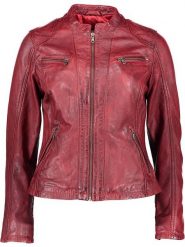 7eleven Skórzana kurtka "Rubina" w kolorze czerwonym rozmiar: 34. Czerwone kurtki damskie 7eleven, bez wzorów, z materiału, bez kaptura. Za 434.99 zł.