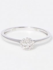 DIAMOND & CO Złoty pierścionek "Mon Unique" z diamentami rozmiar: 54. Szare pierścionki damskie Diamond & Co, z diamentem, złote. Za 1,043.99 zł.