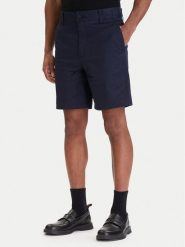 HUGO Szorty materiałowe Genar261S 50567293 Granatowy Slim Fit. Niebieskie szorty męskie Hugo, z bawełny, bez kołnierzyka. Za 399.99 zł.