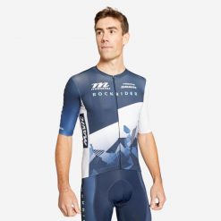 Koszulka rowerowa MTB Rockrider Race Replica Team. T-shirty sportowe męskie VESTTA, na lato, z lycry, bez ramiączek, na fitness i siłownię. Za 139.99 zł.