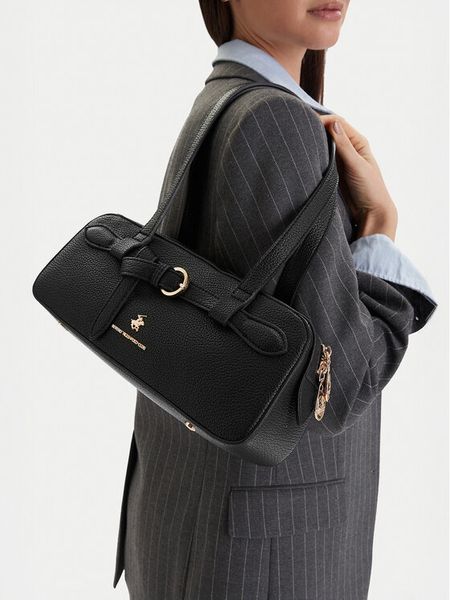 Beverly Hills Polo Club Torebka CEO-BHPC-C-003-09 Czarny. Czarne torebki klasyczne damskie Beverly Hills Polo Club, bez wzorów, z materiału, bez dodatków. Za 219.99 zł.