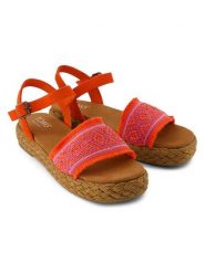 TOMS Sandały w kolorze pomarańczowym rozmiar: 41. Pomarańczowe sandały damskie Toms, bez wzorów, bez obcasa. Za 139.95 zł.