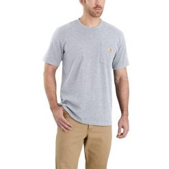 Koszulka sportowa męska T-shirt Carhartt Heavyweight Pocket K87. Brązowe t-shirty męskie Carhartt, m, bez wzorów, bez kołnierzyka. Za 97.99 zł.