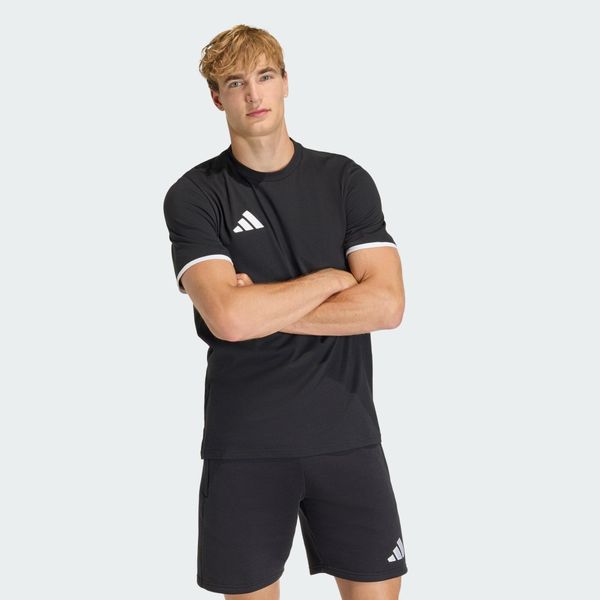 Koszulka Entrada26. Białe t-shirty sportowe męskie Adidas, l, z bawełny, bez ramiączek, na fitness i siłownię. Za 109.00 zł.