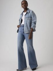 Levi's Dżinsy "Ribcage" - Flared fit - w kolorze niebieskim rozmiar: W28/L30. Niebieskie jeansy damskie Levi's, z podwyższonym stanem. Za 236.61 zł.