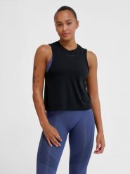 Damski tank top Hummel Vanja Muscle. Czarne topy sportowe damskie HUMMEL, na wiosnę, l, bez wzorów, z bawełny, bez ramiączek. Za 168.00 zł.