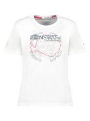 Geographical Norway Koszulka w kolorze białym rozmiar: XL. Białe t-shirty damskie Geographical Norway, xl, bez wzorów, z bawełny, bez kołnierzyka. Za 52.79 zł.
