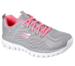 Buty treningowe damskie Skechers Graceful Get Connect. Szare buty sportowe na co dzień damskie Skechers, bez wzorów, z materiału. Za 338.00 zł.