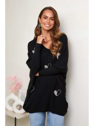 Soft Cashmere Sweter w kolorze czarnym rozmiar: 34/36. Czarne swetry klasyczne damskie Soft Cashmere, bez kołnierzyka. Za 92.64 zł.