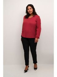 KAFFE curve Bluzka w kolorze bordowym rozmiar: 56. Czerwone bluzki damskie KAFFE curve, bez wzorów, z wiskozy, bez kołnierzyka, bez ramiączek. Za 43.99 zł.
