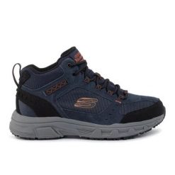 Buty na co dzień trekkingowe męskie SKECHERS OAK CANYON IRONHIDE skóra. Niebieskie buty trekkingowe męskie Skechers, ze skóry, bez zapięcia. Za 258.00 zł.