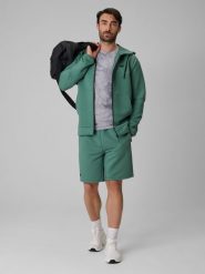 4F Spodenki treningowe szybkoschnące męskie - turkusowe XXL. Niebieskie szorty męskie 4f, z materiału, bez kołnierzyka. Za 149.99 zł.