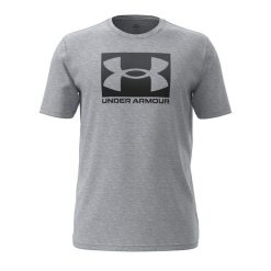 T-shirt Under Armour Boxed. Czarne t-shirty męskie Under Armour, m, bez wzorów, bez kołnierzyka. Za 217.99 zł.