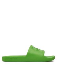 Calvin Klein Jeans Klapki Slide Monogram Debossed Eva YW0YW00102 Zielony. Zielone klapki damskie Calvin Klein Jeans, bez wzorów, z jeansu, bez obcasa. Za 99.99 zł.