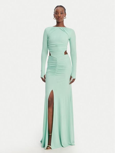 Just Cavalli Sukienka wieczorowa 80PAO922 J0253 Zielony Slim Fit. Zielone sukienki damskie Just Cavalli, bez wzorów, z syntetyku, wizytowe, bez kołnierzyka, bez ramiączek. Za 2,032.99 zł.