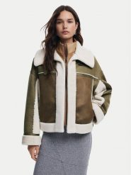 Desigual Kożuch Chaq 24WWEWB7 Khaki Regular Fit. Brązowe futra damskie Desigual, xl. Za 659.99 zł.