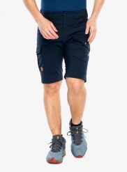 Spodenki turystyczne Fjallraven Vidda Pro Lite Shorts. Niebieskie szorty męskie Fjällräven, z bawełny, bez kołnierzyka. Za 503.99 zł.