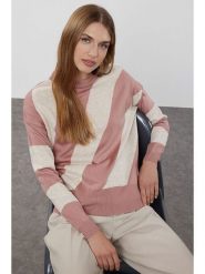 Trendyol Sweter w kolorze jasnoróżowym rozmiar: M. Różowe swetry klasyczne damskie Trendyol, m, ze splotem, bez kołnierzyka. Za 82.64 zł.