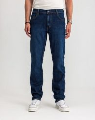 Męskie Spodnie Jeansowe Mustang Style Washington Straight Denim Blue 1017119 5000 882. Niebieskie spodnie materiałowe męskie Mustang, bez wzorów, z denimu. Za 199.99 zł.