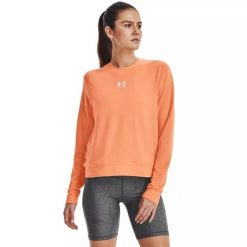 Bluza damska Under Armour Rival Terry Crew. Szare bluzy bez kaptura damskie Under Armour. Za 139.99 zł.