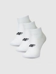 4F Skarpetki casual za kostkę (3-pack) damskie - białe 39-42. Białe skarpetki damskie 4f, bez wzorów, z bawełny. Za 49.99 zł.
