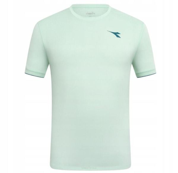 Koszulka tenisowa Diadora SS T-shirt Match Fibrazero. Zielone t-shirty męskie Diadora, l, bez wzorów, z dzianiny, bez kołnierzyka. Za 209.00 zł.