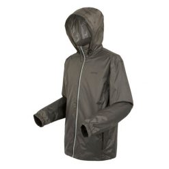 Kurtka turystyczna męska Lyle IV przeciwdeszczowa. Brązowe kurtki treningowe męskie Regatta, na lato, m, bez wzorów, z materiału, trekkingowe. Za 149.99 zł.