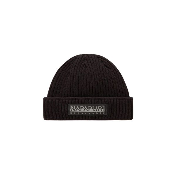 Czapka Napapijri F-Vispa. Czarne czapki męskie Napapijri, bez wzorów, z materiału, eleganckie. Za 207.40 zł.