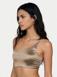 Calvin Klein Swimwear Góra od bikini LV00Q61114 Brązowy. Brązowe bikini damskie Calvin Klein Swimwear, bez wzorów. Za 269.99 zł.