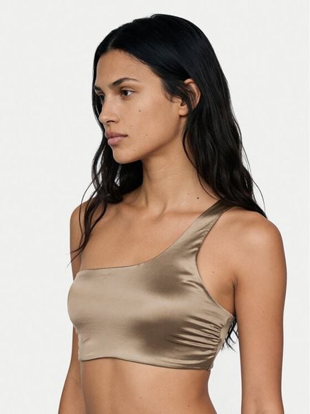 Calvin Klein Swimwear Góra od bikini LV00Q61114 Brązowy. Brązowe bikini damskie Calvin Klein Swimwear, bez wzorów. Za 269.99 zł.