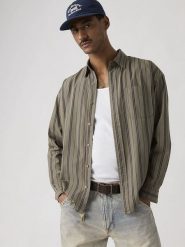 Levi's Koszula - Loose fit - w kolorze khaki rozmiar: XL. Brązowe koszule męskie Levi's, s, bez wzorów, z bawełny, bez kołnierzyka, bez ramiączek. Za 194.95 zł.